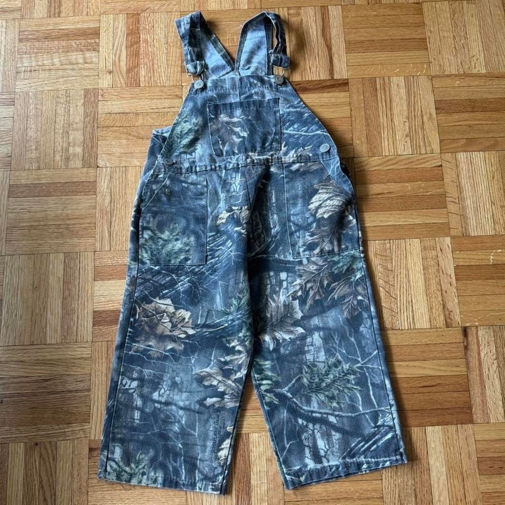 vintage kids camo overalls by the camo shop